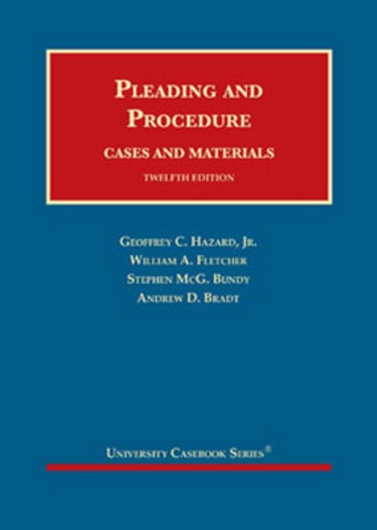 Hazard Pleading and Procedure, Cases and Materials